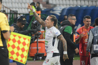 Dayro Moreno, el goleador del Once Caldas y del fútbol colombiano, fue noticia hoy en el entrenamiento del Once Caldas.