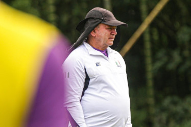 Hernán Darío Herrera, técnico del Once Caldas. Este jueves juegan con el Deportivo Cali en la última jornada de la primera de la Liga BetPlay II.