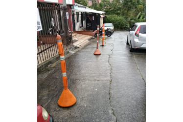 Estos son los postes que están ubicados en el barrio San Jorge.