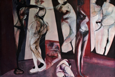 la autora expuso el trasfondo que envolvió la realización de la obra “Sacrificio”, la cual estará disponible para ver hasta el 12 de diciembre. 