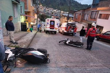 El choque se registró en el barrio Bengala, de Manizales.