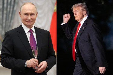 Vladímir Putin, presidente de Rusia, y Donald Trump, mandatario de EE.UU.
