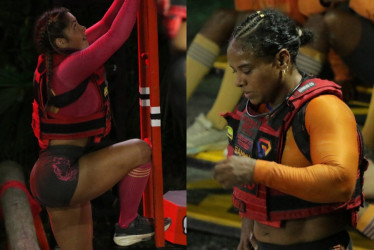 Tina, la melliza manizaleña, ante Mencho, la deportista olímpica, en el Desafío a Muerte. La caldense ganó y continúa en la competencia. Va por $1.200 millones de premio.