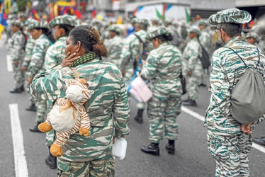 Los integrantes de la Milicia Bolivariana, componente especial de la Fuerza Armada conformado por civiles.