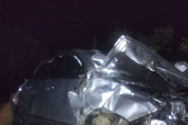 Así quedó el carro.