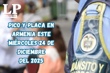 Estos son los números de las placas que tienen restricción este miércoles en Armenia (Quindío). 