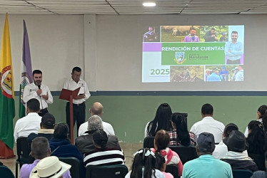  Leonardo Andrés Giraldo Botero durante su rendición de cuentas.