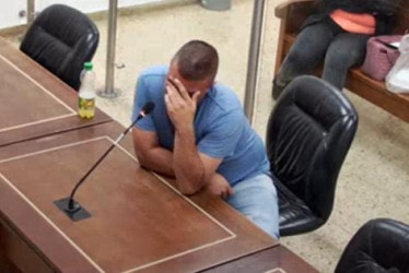 Jónathan Pérez Arias, de 33 años, en la audiencia.