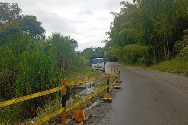 La vía La Siberia permanece habilitada con paso provisional mientras se adelanta el diseño de obra definitiva.