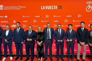 Presentación de La Vuelta ciclista a España en un acto en Mónaco.