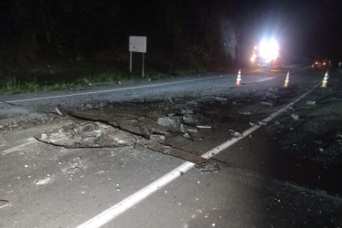 La explosión se registró en límites entre Caldas y Antioquia.