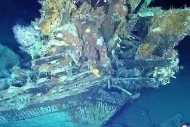 Imagen submarina de la Armada Nacional en las expediciones de estudio del galeón San José.