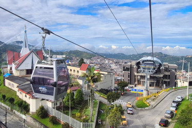 Esta es la estación Fátima de la línea 3 del cable aéreo de Manizales. Se estrena este viernes (5 de diciembre) y así ya están en servicio las cuatro estaciones del sistema de transporte inaugurado el 29 de septiembre de este 2025.