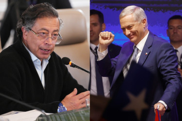 Gustavo Petro, presidente de Colombia, y José Antonio Kast, electo mandatario de Chile.