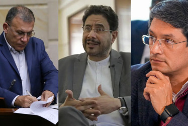 Iván Cepeda, Roy Barreras y Camilo Romero son los precandidatos presidenciales afines al presidente Petro que esperan medirse en una consulta del 8 de marzo.