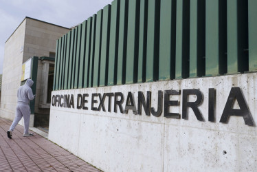 Vista de una oficina de Extranjería este martes en Valladolid. 