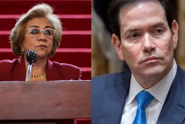 Rosa Villavicencio, ministra de Relaciones Exteriores de Colombia, y Marco Rubio, secretario de Estado de Estados Unidos.