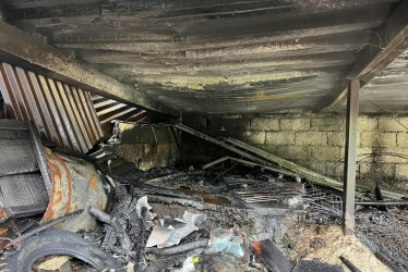 Una vivienda resultó afectada en un incendio registrado este jueves en Manzanares (Caldas).