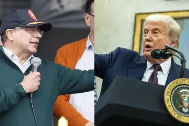 Gustavo Petro y Donald Trump.