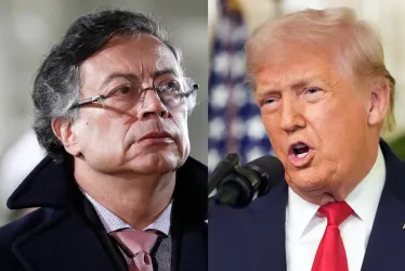 Gustavo Petro y Donald Trump.