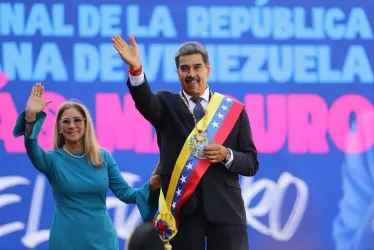 Nicolás Maduro, y la primera dama, Cilia Flores