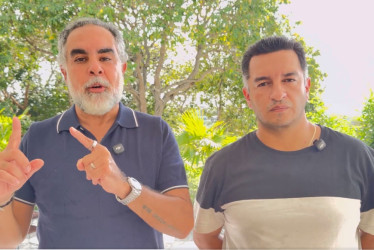 Armando Benedetti, ministro del Interior, y Andrés Idárraga, ministro de Justicia encargado de Colombia.