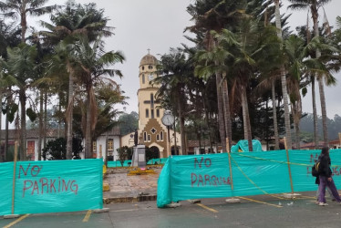 El parque principal de Salento inició obras de renovación con recursos de regalías.