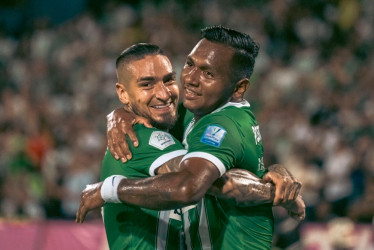 Cristian Arango  y Alfredo Morelos, los autores de los goles de la victoria de Atlético Nacional ante Alianza.