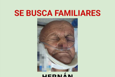Hernán, la persona de la que buscan familia. Puede colaborar. 