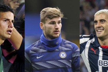 ames Rodríguez, Timo Werner y Germán Berterame