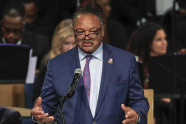 El reverendo bautista Jesse Jackson, destacado líder afro de Estados Unidos, falleció este martes a los 84 años. En la foto, un discurso del activista en el 2018.