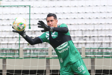 Joan Felipe Parra, el portero titular del Once Caldas hoy.