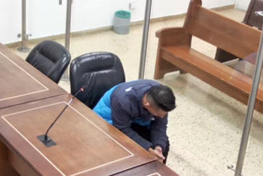 Juan Manuel, el procesado, en la audiencia.