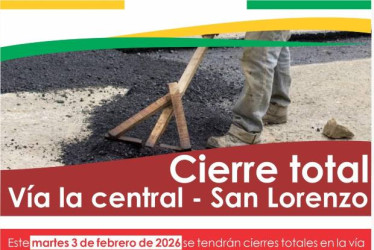 Foto I Facebook alcaldías I LA PATRIA  Un cierre total este martes 3 de febrero de 2026 es para una vía del occidente. Entre tanto, continúa el seguimiento a 11 árboles en zona concurrida por la comuidad en el Centro-sur