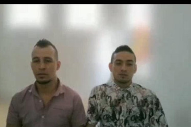 Foto| LA PATRIA Ferney Castaño Gallego, natural de esta ciudad, de 33 años, y Jeison Fernando Cardona García, de Manizales, de 35 años.