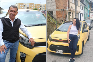 Diana Barreto, de 41 años, y Guillermo Arias, de 70, relatan sus trayectorias como taxistas en Manizales. Su profesión es su brújula. Así ha evolucionado.