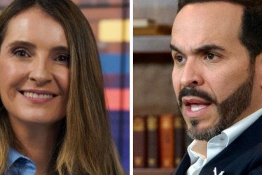 Paloma Valencia y Abelardo de la Espriella, candidatos presidenciales de la derecha política.
