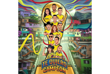 11 de los artistas más representativos del género popular en Colombia se unieron para lanzar 'Te quiero ver campeón', canción dedicada a la selección Colombia.