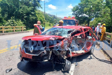El accidente, en el que hubo cuatro lesionados, ocurrió entre Honda - Mariquita.