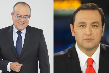 El manizaleño Ricardo Orrego (izq.) y Jorge Alfredo Vargas fueron retirados de Caracol Televisión.