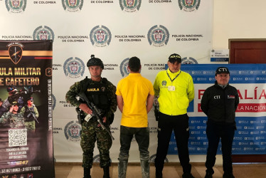 La captura se realizó en zona rural de Montenegro y el señalado fue enviado a prisión mientras avanza el proceso judicial.