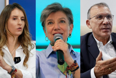Paloma Valencia, Centro Democrático; Claudia López, movimiento Imparables, y Roy Barreras, Frente Amplio Unitario, los tres ganadores de las consultas presidenciales de este domingo en Colombia.