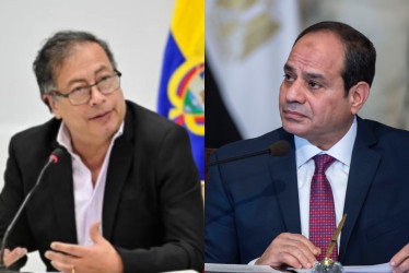 Gustavo Petro, presidente de Colombia y Abdelfatah el-Sisi, presidente de Egipto. 