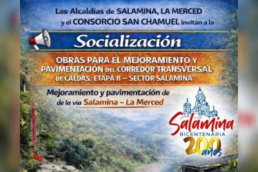 El alcance de la obra, cronograma de ejecución, impactos y medidas de manejo de la obra vial serán presnetados este jueves 19 de marzo del 2026.