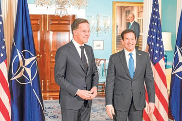 Mark Rutte, secretario de la OTAN, se entrevistó primero con Marco Rubio, secretario de Estado de EE.UU., antes de la reunión con Donald Trump. 