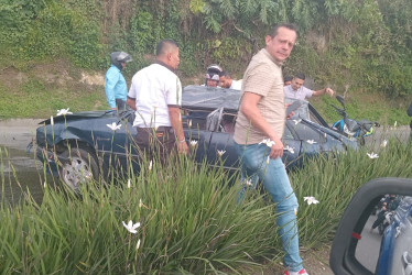 Accidente reportado este viernes en Manizales.