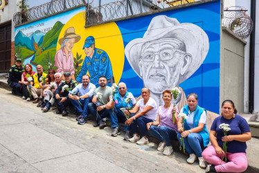 Mural de desplazados de Neira