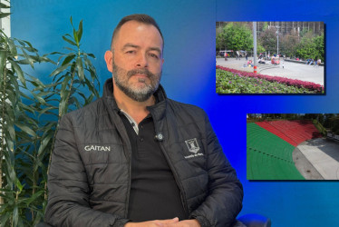 Andrés Mauricio Gaitán Guzmán, secretario del Interior de Manizales, durante su visita a LA PATRIA. 