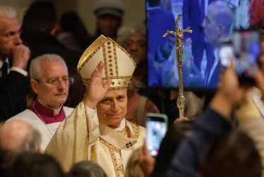 El Papa León XIV preside la Santa Misa In Coena Domini el Jueves Santo en la Basílica de San Juan de Letrán en Roma, Italia, el 2 de abril de 2026.