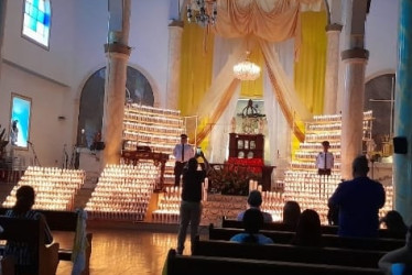 Monumento después de la Última Cena en la parroquia de San Agustín de Samaná (Caldas).